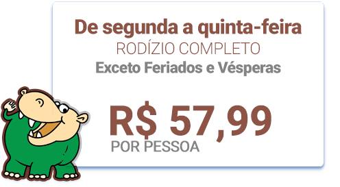 Hipopotamus Promoções Segunda à Quinta