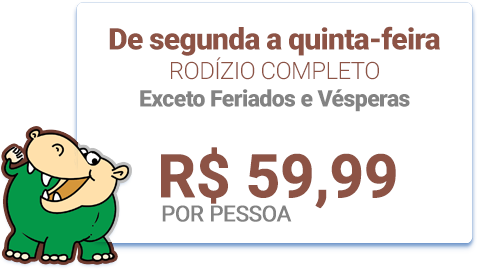 Hipopotamus Promoções Segunda à Quinta